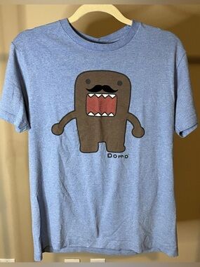 Vintage Y2K DOMO Big Print Face T-Shirt Men’s Medium